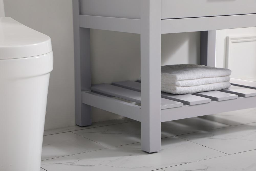 Elegant Furniture & Lighting - Clement 30 inch Single bathroom vanity in grey with backsplash - VF60130GR-BS veiw 7