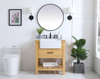 Elegant Furniture & Lighting - Clement 30 inch Single bathroom vanity in natural wood with backsplash - VF60130NW-BS veiw 5