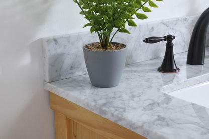 Elegant Furniture & Lighting - Clement 30 inch Single bathroom vanity in natural wood with backsplash - VF60130NW-BS veiw 6