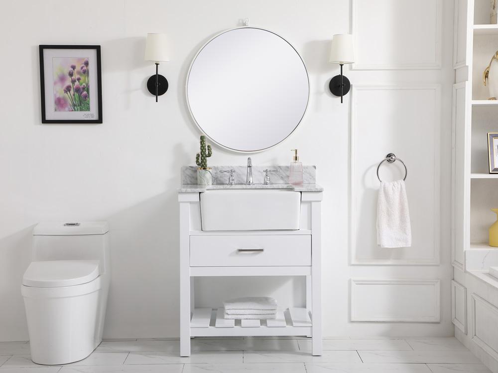 Elegant Furniture & Lighting - Clement 30 inch Single bathroom vanity in white with backsplash - VF60130WH-BS veiw 5