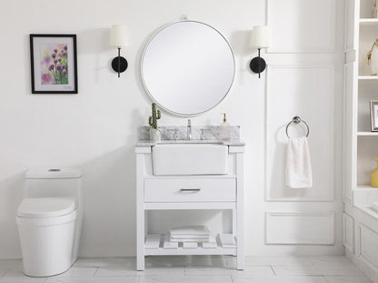 Elegant Furniture & Lighting - Clement 30 inch Single bathroom vanity in white with backsplash - VF60130WH-BS veiw 5