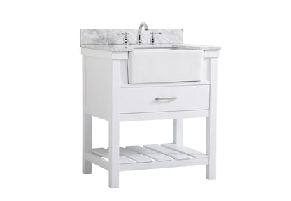 Elegant Furniture & Lighting - Clement 30 inch Single bathroom vanity in white with backsplash - VF60130WH-BS veiw 8