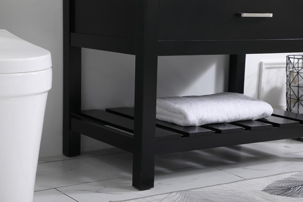 Elegant Furniture & Lighting - Clement 36 inch Single bathroom vanity in black - VF60136BK veiw 7