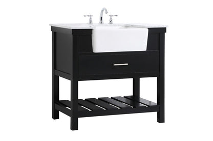 Elegant Furniture & Lighting - Clement 36 inch Single bathroom vanity in black - VF60136BK veiw 8
