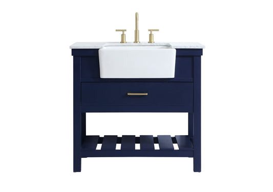 Elegant Furniture & Lighting - Clement 36 inch Single bathroom vanity in blue - VF60136BL veiw 1