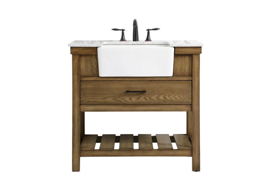 Elegant Furniture & Lighting - Clement 36 inch Single bathroom vanity in driftwood - VF60136DW veiw 1