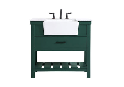 Elegant Furniture & Lighting - Clement 36 inch Single bathroom vanity in green - VF60136GN veiw 1