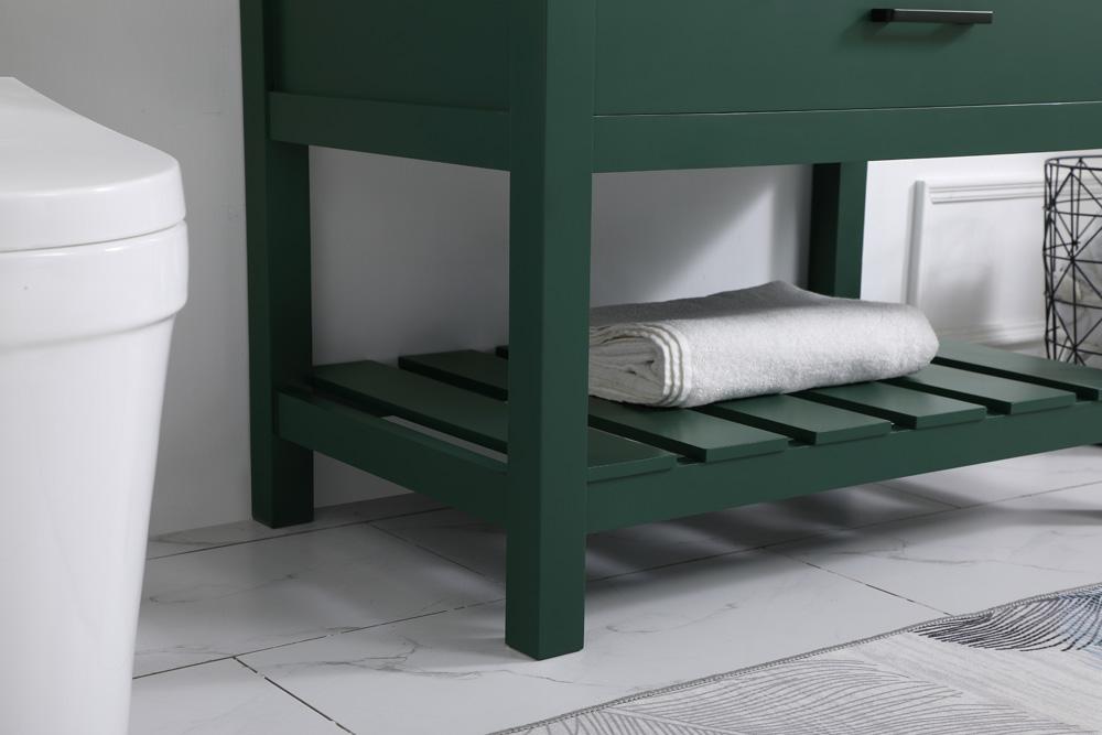 Elegant Furniture & Lighting - Clement 36 inch Single bathroom vanity in green - VF60136GN veiw 7