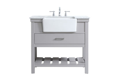 Elegant Furniture & Lighting - Clement 36 inch Single bathroom vanity in grey - VF60136GR veiw 1