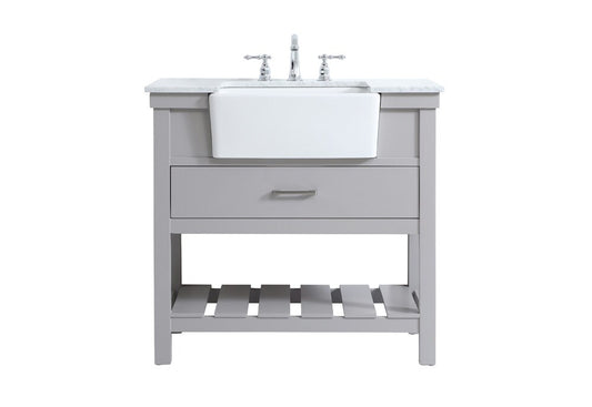 Elegant Furniture & Lighting - Clement 36 inch Single bathroom vanity in grey - VF60136GR veiw 1