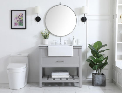 Elegant Furniture & Lighting - Clement 36 inch Single bathroom vanity in grey - VF60136GR veiw 5