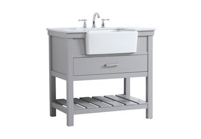 Elegant Furniture & Lighting - Clement 36 inch Single bathroom vanity in grey - VF60136GR veiw 8