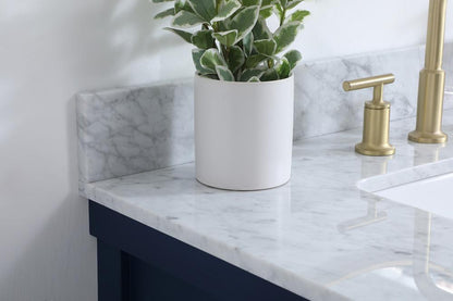 Elegant Furniture & Lighting - Clement 36 inch Single bathroom vanity in blue with backsplash - VF60136BL-BS veiw 6