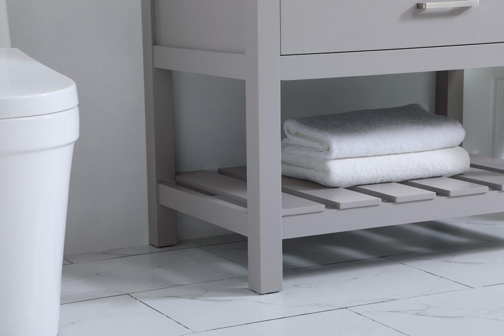 Elegant Furniture & Lighting - Clement 36 inch Single bathroom vanity in grey with backsplash - VF60136GR-BS veiw 7