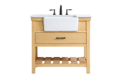 Elegant Furniture & Lighting - Clement 36 inch Single bathroom vanity in natural wood - VF60136NW veiw 1