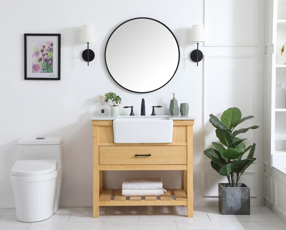 Elegant Furniture & Lighting - Clement 36 inch Single bathroom vanity in natural wood - VF60136NW veiw 5