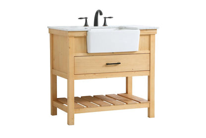 Elegant Furniture & Lighting - Clement 36 inch Single bathroom vanity in natural wood - VF60136NW veiw 8
