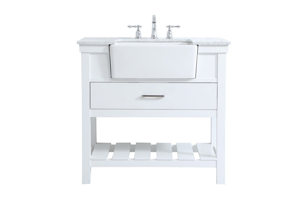 Elegant Furniture & Lighting - Clement 36 inch Single bathroom vanity in white - VF60136WH veiw 1