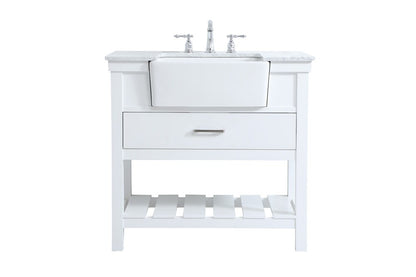 Elegant Furniture & Lighting - Clement 36 inch Single bathroom vanity in white - VF60136WH veiw 1