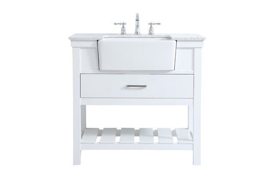 Elegant Furniture & Lighting - Clement 36 inch Single bathroom vanity in white - VF60136WH veiw 1