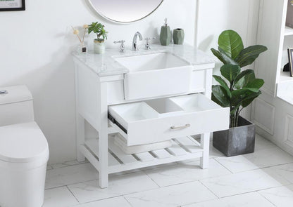 Elegant Furniture & Lighting - Clement 36 inch Single bathroom vanity in white - VF60136WH veiw 4