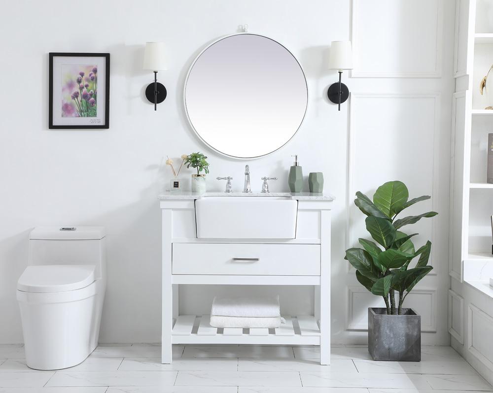 Elegant Furniture & Lighting - Clement 36 inch Single bathroom vanity in white - VF60136WH veiw 5