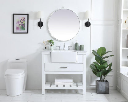 Elegant Furniture & Lighting - Clement 36 inch Single bathroom vanity in white - VF60136WH veiw 5