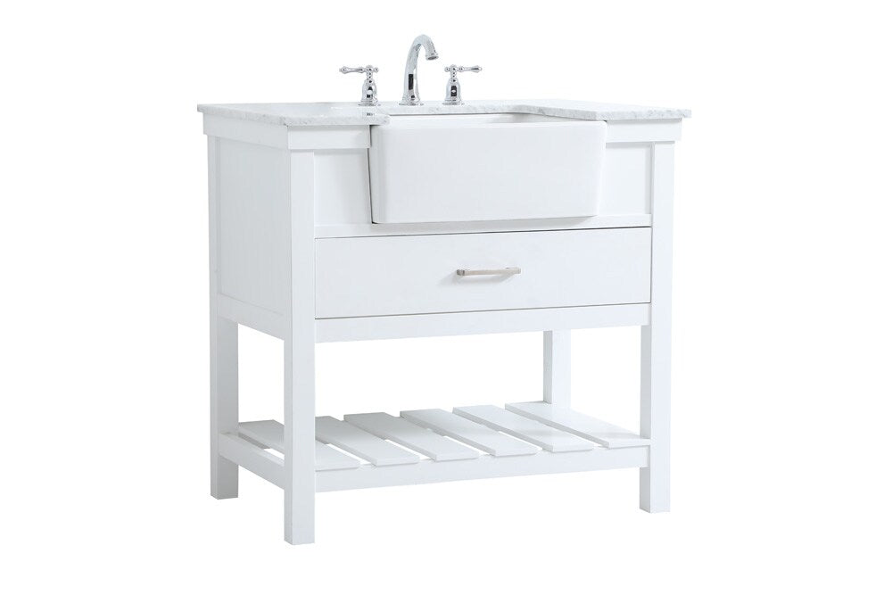 Elegant Furniture & Lighting - Clement 36 inch Single bathroom vanity in white - VF60136WH veiw 8