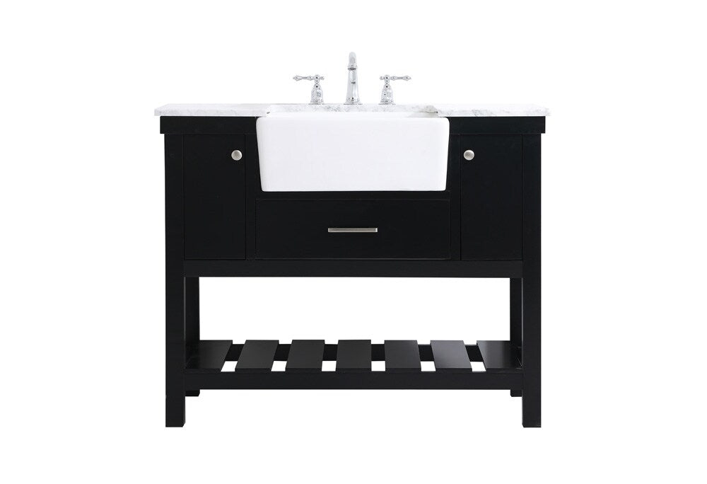 Elegant Furniture & Lighting - Clement 42 inch Single bathroom vanity in black - VF60142BK veiw 1