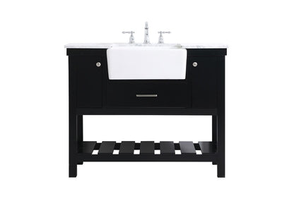 Elegant Furniture & Lighting - Clement 42 inch Single bathroom vanity in black - VF60142BK veiw 1