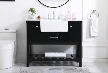 Elegant Furniture & Lighting - Clement 42 inch Single bathroom vanity in black - VF60142BK veiw 2