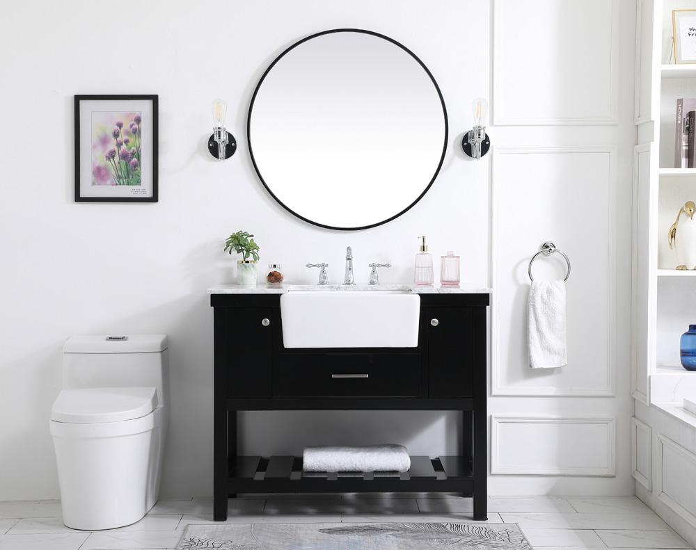 Elegant Furniture & Lighting - Clement 42 inch Single bathroom vanity in black - VF60142BK veiw 5
