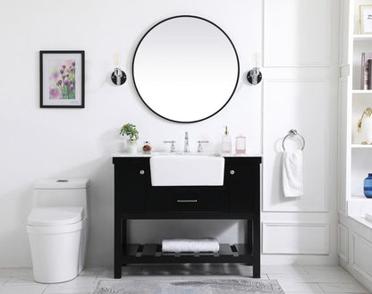 Elegant Furniture & Lighting - Clement 42 inch Single bathroom vanity in black - VF60142BK veiw 5