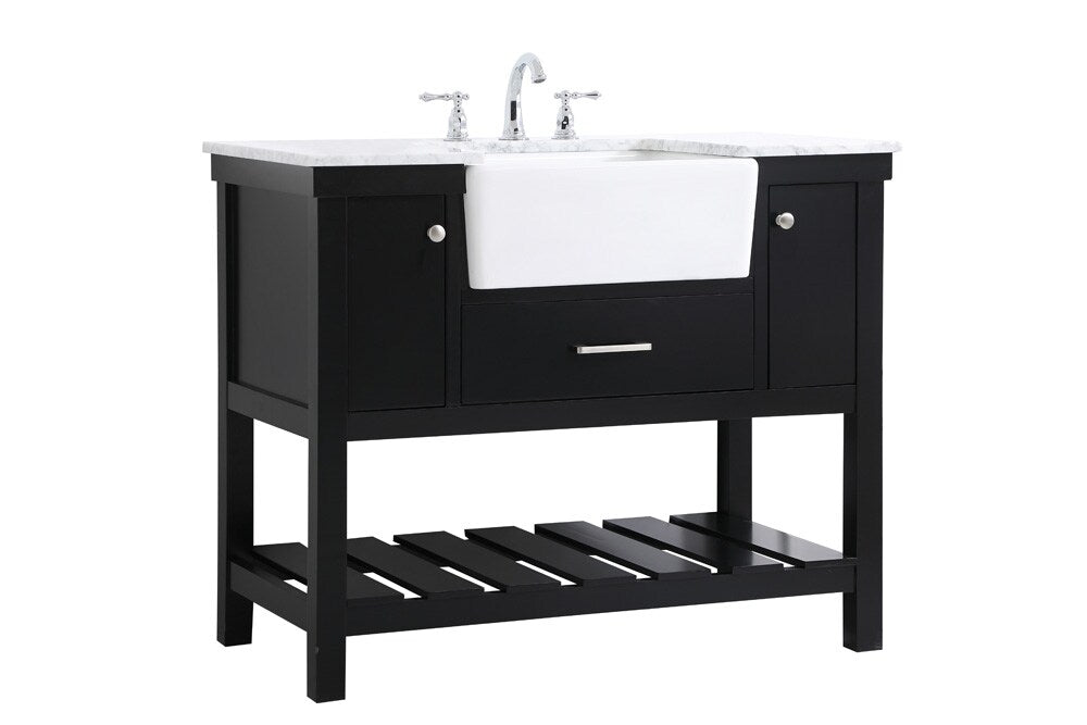 Elegant Furniture & Lighting - Clement 42 inch Single bathroom vanity in black - VF60142BK veiw 8