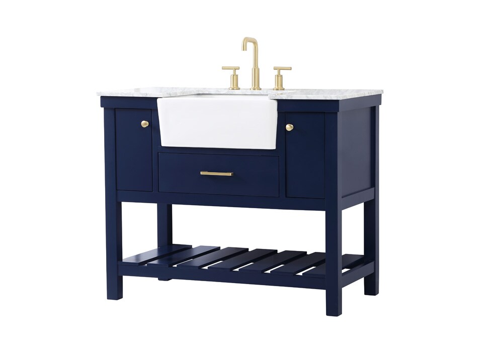 Elegant Furniture & Lighting - Clement 42 inch Single bathroom vanity in blue - VF60142BL veiw 8