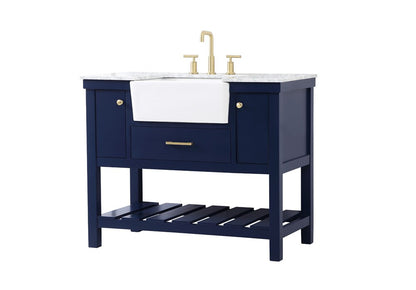 Elegant Furniture & Lighting - Clement 42 inch Single bathroom vanity in blue - VF60142BL veiw 8