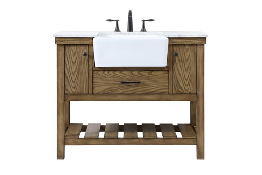Elegant Furniture & Lighting - Clement 42 inch Single bathroom vanity in driftwood - VF60142DW veiw 1