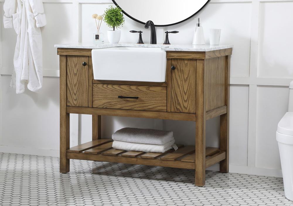 Elegant Furniture & Lighting - Clement 42 inch Single bathroom vanity in driftwood - VF60142DW veiw 3