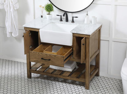 Elegant Furniture & Lighting - Clement 42 inch Single bathroom vanity in driftwood - VF60142DW veiw 4