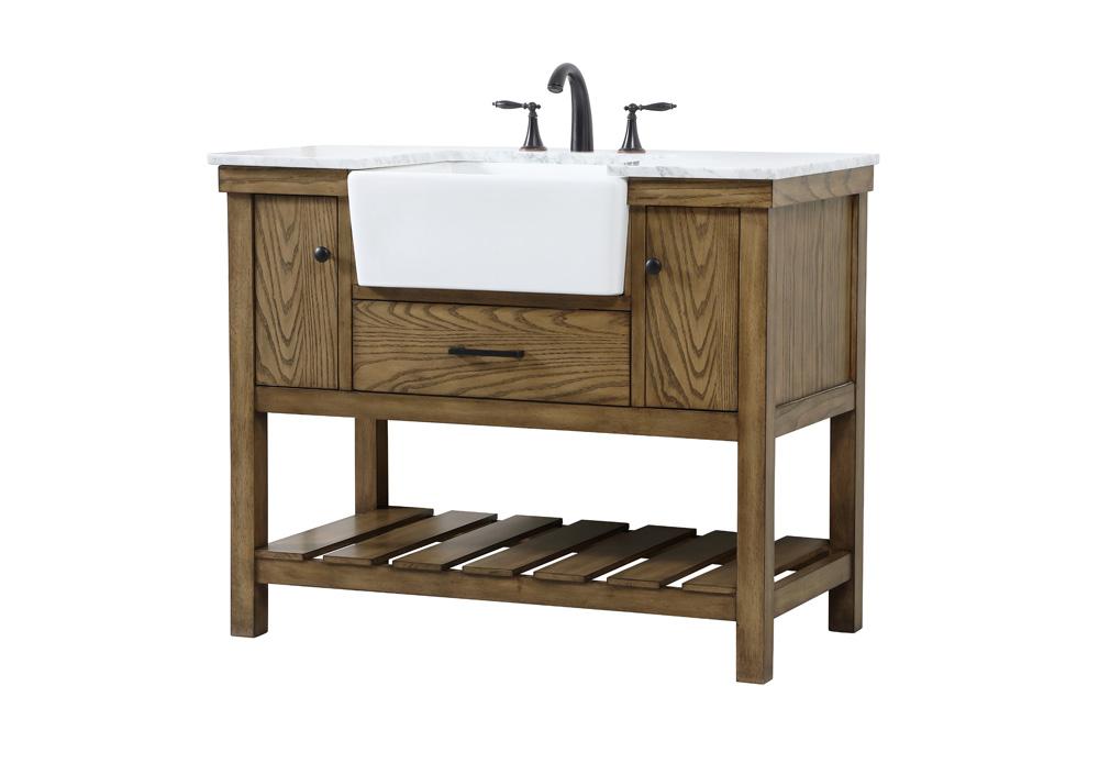 Elegant Furniture & Lighting - Clement 42 inch Single bathroom vanity in driftwood - VF60142DW veiw 8