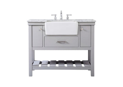 Elegant Furniture & Lighting - Clement 42 inch Single bathroom vanity in grey - VF60142GR veiw 1
