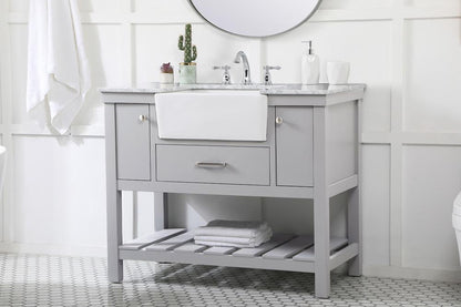 Elegant Furniture & Lighting - Clement 42 inch Single bathroom vanity in grey - VF60142GR veiw 3