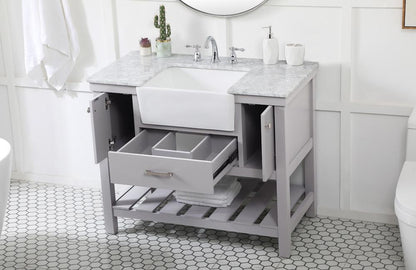 Elegant Furniture & Lighting - Clement 42 inch Single bathroom vanity in grey - VF60142GR veiw 4