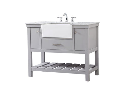 Elegant Furniture & Lighting - Clement 42 inch Single bathroom vanity in grey - VF60142GR veiw 8