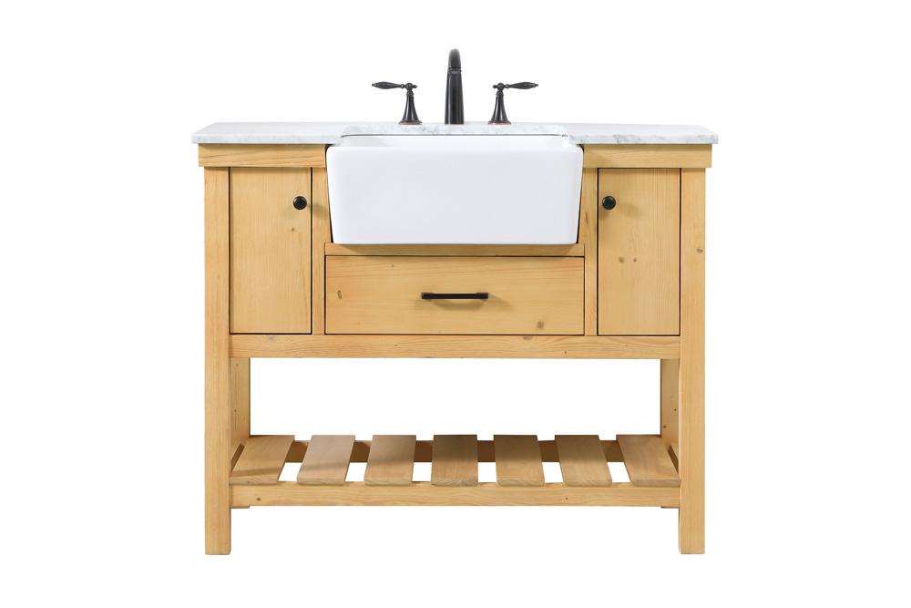 Elegant Furniture & Lighting - Clement 42 inch Single bathroom vanity in natural wood - VF60142NW veiw 1
