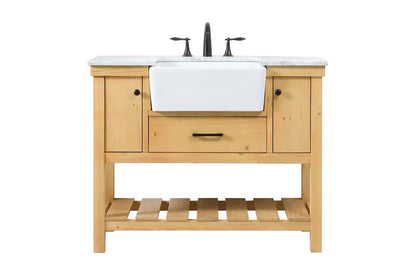 Elegant Furniture & Lighting - Clement 42 inch Single bathroom vanity in natural wood - VF60142NW veiw 1