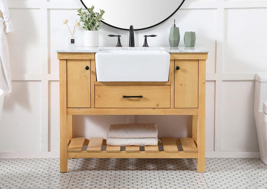 Elegant Furniture & Lighting - Clement 42 inch Single bathroom vanity in natural wood - VF60142NW veiw 2
