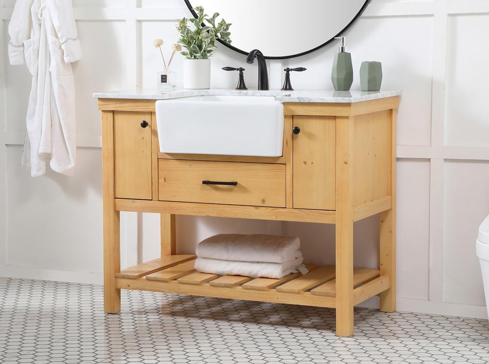 Elegant Furniture & Lighting - Clement 42 inch Single bathroom vanity in natural wood - VF60142NW veiw 3