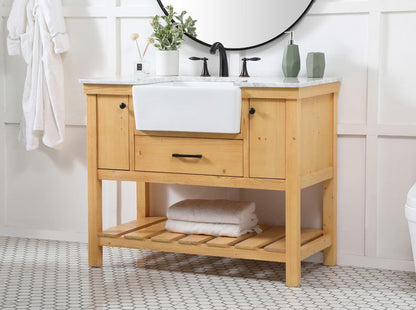 Elegant Furniture & Lighting - Clement 42 inch Single bathroom vanity in natural wood - VF60142NW veiw 3