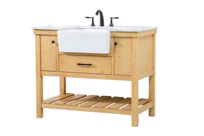 Elegant Furniture & Lighting - Clement 42 inch Single bathroom vanity in natural wood - VF60142NW veiw 8
